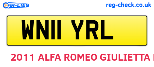 WN11YRL are the vehicle registration plates.