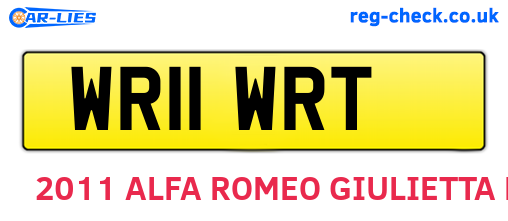 WR11WRT are the vehicle registration plates.
