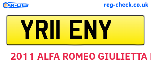 YR11ENY are the vehicle registration plates.