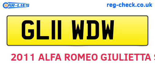 GL11WDW are the vehicle registration plates.