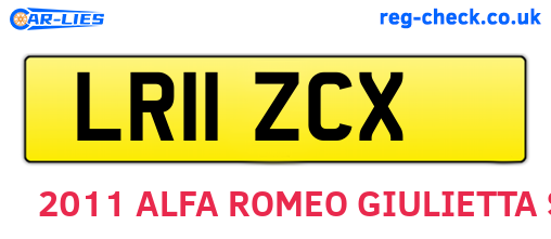 LR11ZCX are the vehicle registration plates.