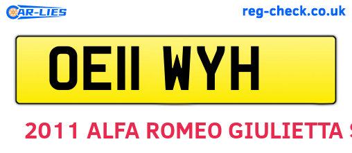 OE11WYH are the vehicle registration plates.