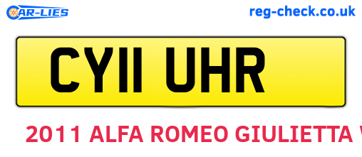 CY11UHR are the vehicle registration plates.