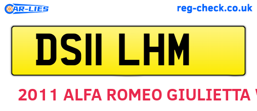 DS11LHM are the vehicle registration plates.