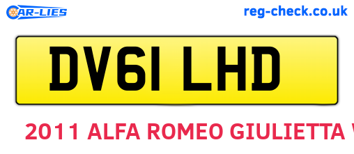 DV61LHD are the vehicle registration plates.