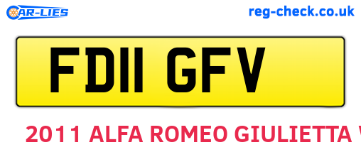 FD11GFV are the vehicle registration plates.
