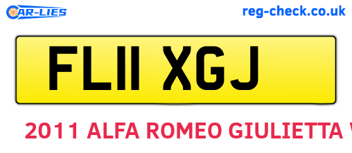 FL11XGJ are the vehicle registration plates.