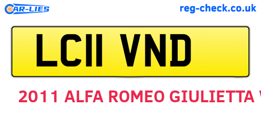 LC11VND are the vehicle registration plates.