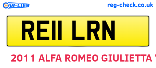 RE11LRN are the vehicle registration plates.