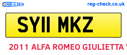 SY11MKZ are the vehicle registration plates.