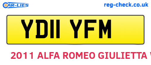 YD11YFM are the vehicle registration plates.
