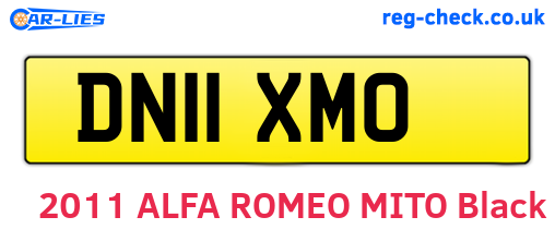 DN11XMO are the vehicle registration plates.