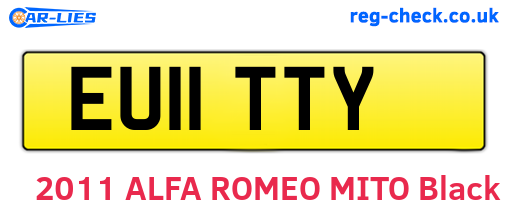 EU11TTY are the vehicle registration plates.