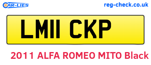LM11CKP are the vehicle registration plates.