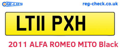 LT11PXH are the vehicle registration plates.