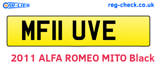MF11UVE are the vehicle registration plates.