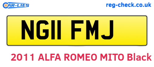 NG11FMJ are the vehicle registration plates.