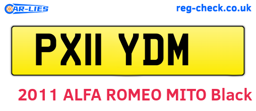 PX11YDM are the vehicle registration plates.