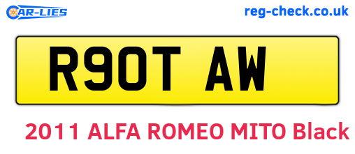 R90TAW are the vehicle registration plates.