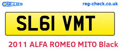 SL61VMT are the vehicle registration plates.