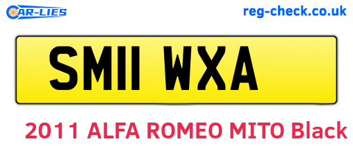 SM11WXA are the vehicle registration plates.