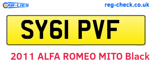 SY61PVF are the vehicle registration plates.
