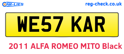 WE57KAR are the vehicle registration plates.