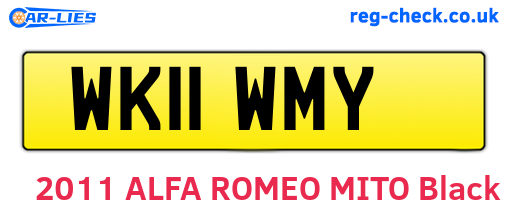 WK11WMY are the vehicle registration plates.