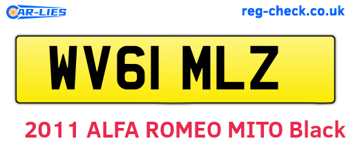 WV61MLZ are the vehicle registration plates.