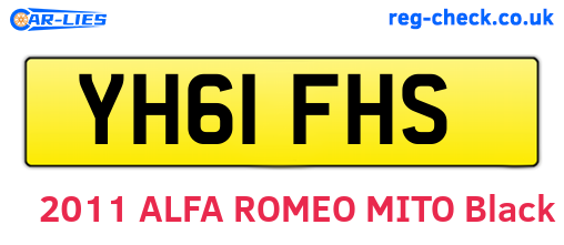 YH61FHS are the vehicle registration plates.