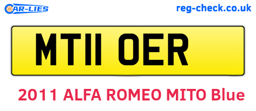 MT11OER are the vehicle registration plates.