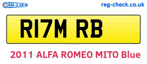 R17MRB are the vehicle registration plates.