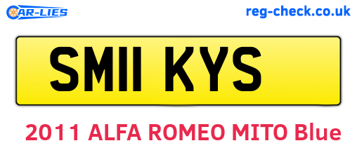 SM11KYS are the vehicle registration plates.