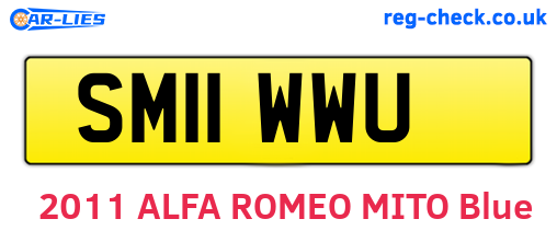 SM11WWU are the vehicle registration plates.