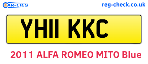 YH11KKC are the vehicle registration plates.