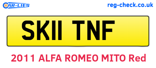 SK11TNF are the vehicle registration plates.