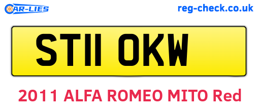 ST11OKW are the vehicle registration plates.