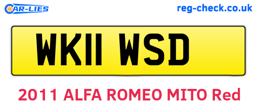 WK11WSD are the vehicle registration plates.