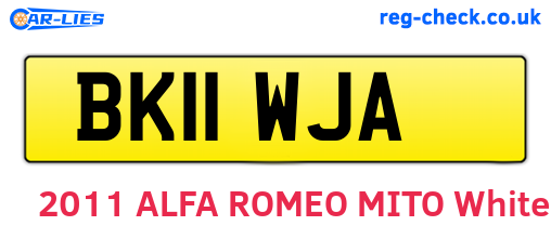 BK11WJA are the vehicle registration plates.