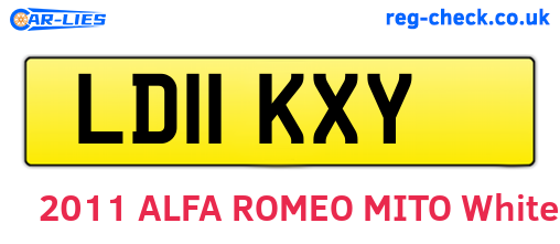 LD11KXY are the vehicle registration plates.