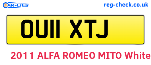 OU11XTJ are the vehicle registration plates.