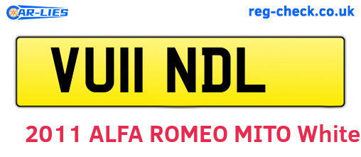 VU11NDL are the vehicle registration plates.
