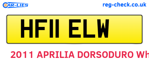 HF11ELW are the vehicle registration plates.