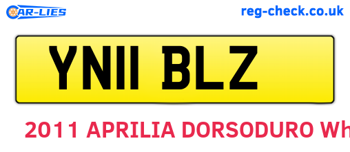YN11BLZ are the vehicle registration plates.