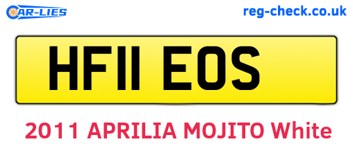 HF11EOS are the vehicle registration plates.