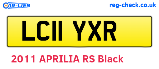 LC11YXR are the vehicle registration plates.