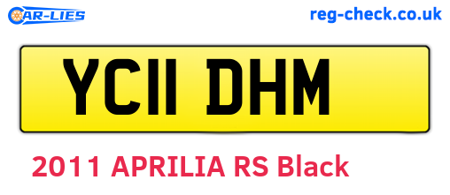 YC11DHM are the vehicle registration plates.