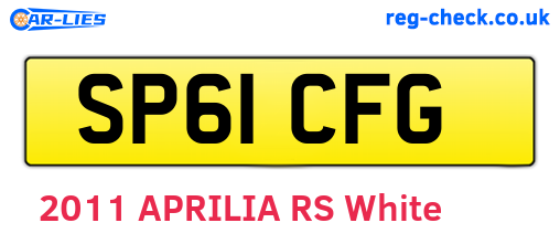 SP61CFG are the vehicle registration plates.