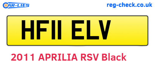 HF11ELV are the vehicle registration plates.