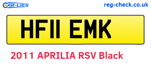 HF11EMK are the vehicle registration plates.